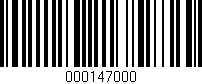 Código de barras (EAN, GTIN, SKU, ISBN): '000147000'