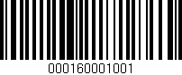 Código de barras (EAN, GTIN, SKU, ISBN): '000160001001'