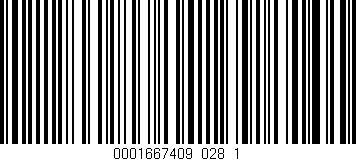 Código de barras (EAN, GTIN, SKU, ISBN): '0001667409_028_1'