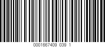 Código de barras (EAN, GTIN, SKU, ISBN): '0001667409_039_1'