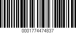 Código de barras (EAN, GTIN, SKU, ISBN): '0001774474837'