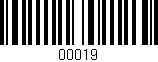 Código de barras (EAN, GTIN, SKU, ISBN): '00019'