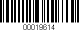 Código de barras (EAN, GTIN, SKU, ISBN): '00019614'