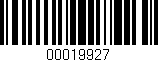 Código de barras (EAN, GTIN, SKU, ISBN): '00019927'