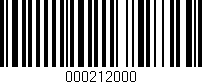 Código de barras (EAN, GTIN, SKU, ISBN): '000212000'