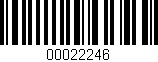 Código de barras (EAN, GTIN, SKU, ISBN): '00022246'