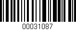 Código de barras (EAN, GTIN, SKU, ISBN): '00031087'