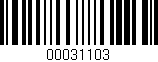 Código de barras (EAN, GTIN, SKU, ISBN): '00031103'