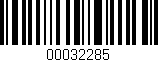 Código de barras (EAN, GTIN, SKU, ISBN): '00032285'