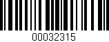 Código de barras (EAN, GTIN, SKU, ISBN): '00032315'