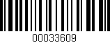 Código de barras (EAN, GTIN, SKU, ISBN): '00033609'