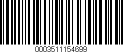 Código de barras (EAN, GTIN, SKU, ISBN): '0003511154699'