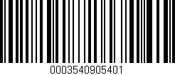 Código de barras (EAN, GTIN, SKU, ISBN): '0003540905401'