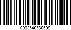 Código de barras (EAN, GTIN, SKU, ISBN): '0003648560639'