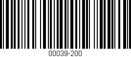 Código de barras (EAN, GTIN, SKU, ISBN): '00039-200'