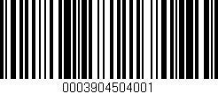 Código de barras (EAN, GTIN, SKU, ISBN): '0003904504001'