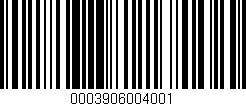 Código de barras (EAN, GTIN, SKU, ISBN): '0003906004001'
