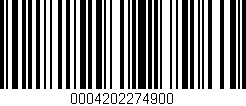 Código de barras (EAN, GTIN, SKU, ISBN): '0004202274900'