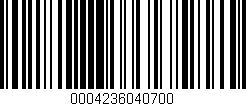 Código de barras (EAN, GTIN, SKU, ISBN): '0004236040700'