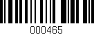 Código de barras (EAN, GTIN, SKU, ISBN): '000465'