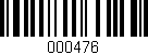 Código de barras (EAN, GTIN, SKU, ISBN): '000476'