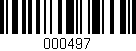 Código de barras (EAN, GTIN, SKU, ISBN): '000497'