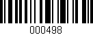 Código de barras (EAN, GTIN, SKU, ISBN): '000498'