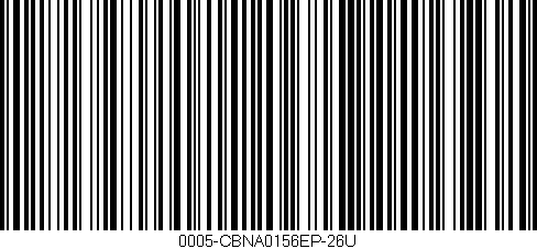 Código de barras (EAN, GTIN, SKU, ISBN): '0005-CBNA0156EP-26U'