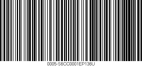 Código de barras (EAN, GTIN, SKU, ISBN): '0005-S6CC0001EP136U'