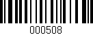 Código de barras (EAN, GTIN, SKU, ISBN): '000508'