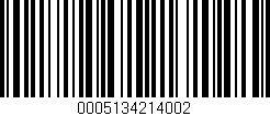 Código de barras (EAN, GTIN, SKU, ISBN): '0005134214002'