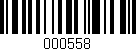 Código de barras (EAN, GTIN, SKU, ISBN): '000558'