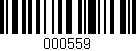 Código de barras (EAN, GTIN, SKU, ISBN): '000559'