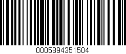 Código de barras (EAN, GTIN, SKU, ISBN): '0005894351504'