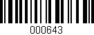 Código de barras (EAN, GTIN, SKU, ISBN): '000643'