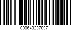 Código de barras (EAN, GTIN, SKU, ISBN): '0006482870971'