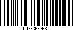Código de barras (EAN, GTIN, SKU, ISBN): '0006666666687'