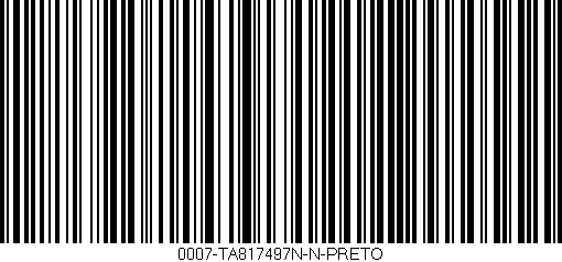 Código de barras (EAN, GTIN, SKU, ISBN): '0007-TA817497N-N-PRETO'
