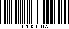 Código de barras (EAN, GTIN, SKU, ISBN): '00070330734722'