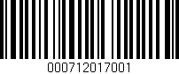 Código de barras (EAN, GTIN, SKU, ISBN): '000712017001'
