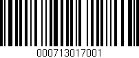 Código de barras (EAN, GTIN, SKU, ISBN): '000713017001'