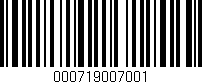 Código de barras (EAN, GTIN, SKU, ISBN): '000719007001'