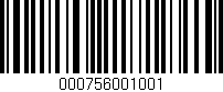 Código de barras (EAN, GTIN, SKU, ISBN): '000756001001'