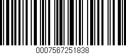 Código de barras (EAN, GTIN, SKU, ISBN): '0007567251838'