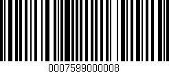 Código de barras (EAN, GTIN, SKU, ISBN): '0007599000008'