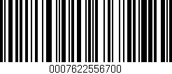 Código de barras (EAN, GTIN, SKU, ISBN): '0007622556700'