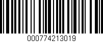 Código de barras (EAN, GTIN, SKU, ISBN): '000774213019'