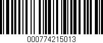 Código de barras (EAN, GTIN, SKU, ISBN): '000774215013'