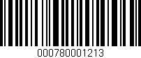 Código de barras (EAN, GTIN, SKU, ISBN): '000780001213'