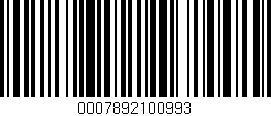 Código de barras (EAN, GTIN, SKU, ISBN): '0007892100993'